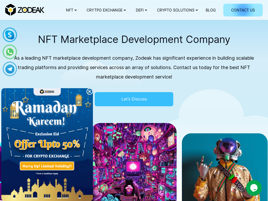 NFT Marketplace Development Company | Zodeak
