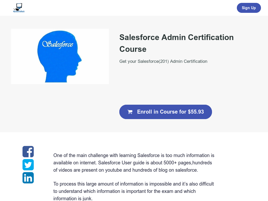 Salesforce Administrator Certification Course / Training