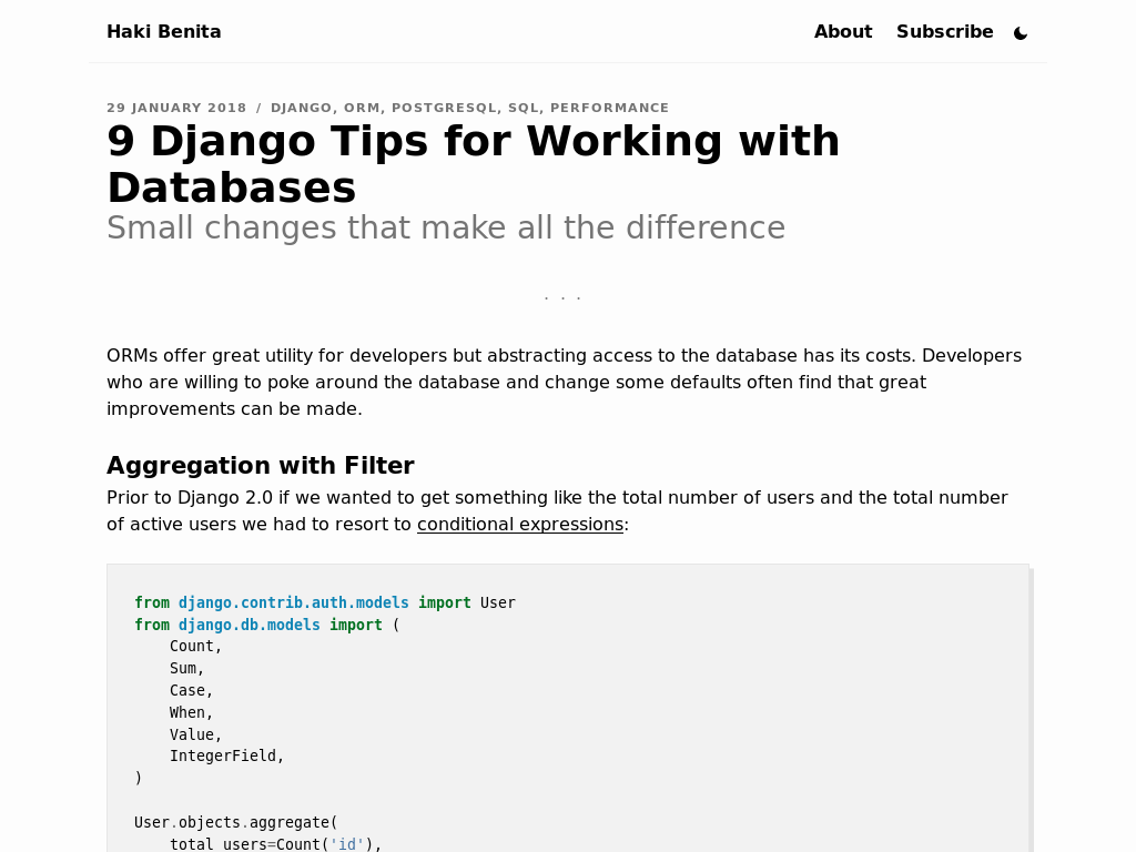 9 Django Tips for Working with Databases