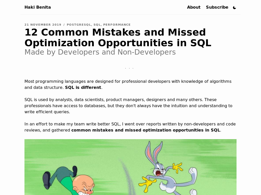 12 Common Mistakes and Missed Optimization Opportunities in SQL