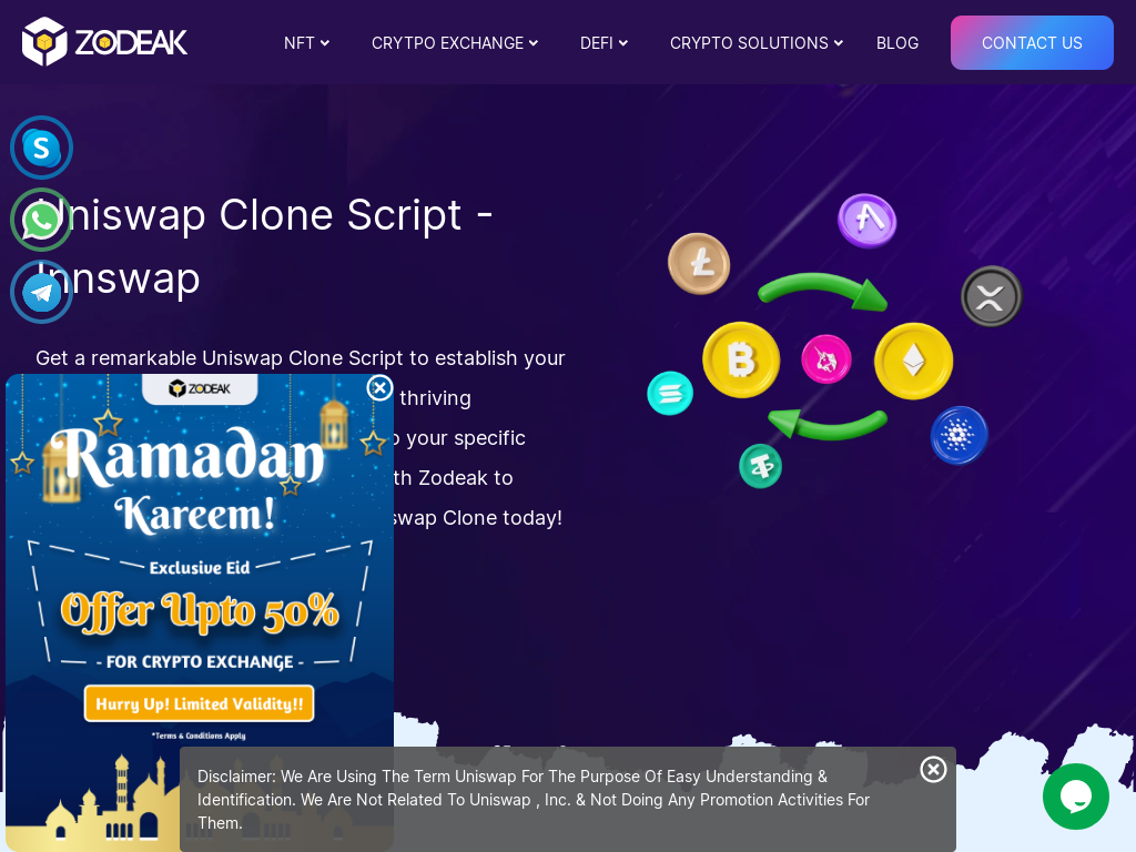Uniswap Clone Script | Uniswap DEX Clone Software | Zodeak