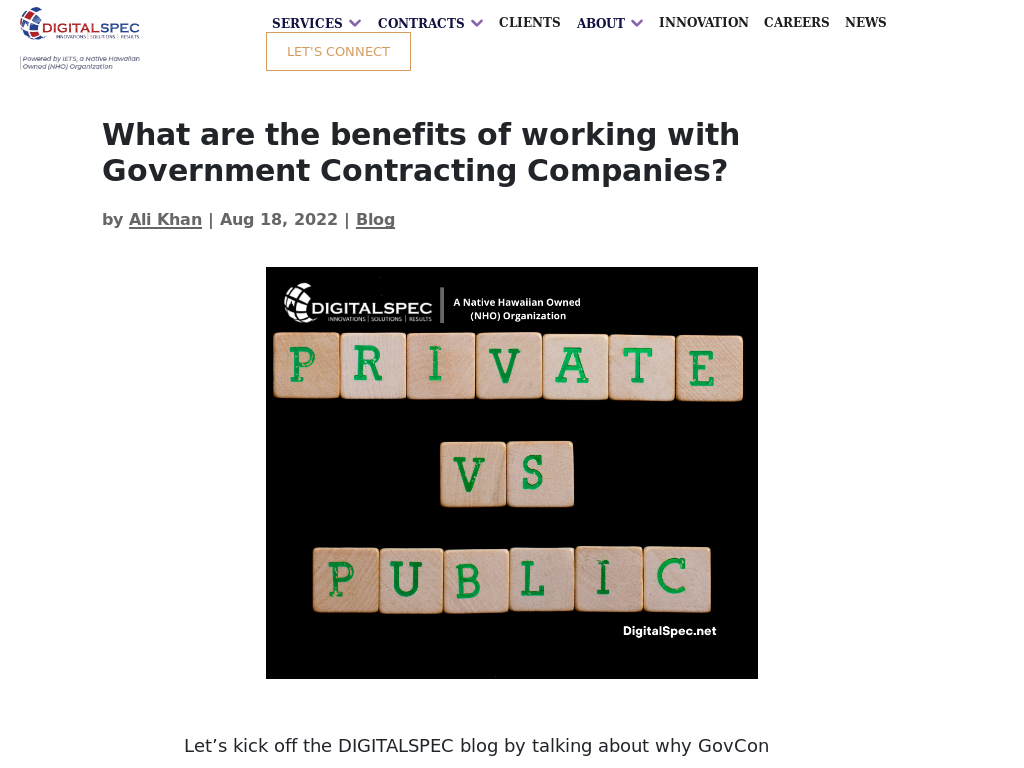 What are the benefits of working with Government Contracting Companies?