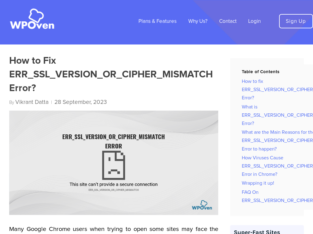 The Ultimate Guide to Fixing ERR SSL Version or Cipher Mismatch Errors